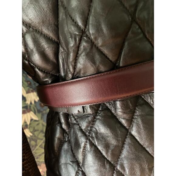 Ralph Lauren leather belt in oxblood, size 40 - Picture 2 of 5